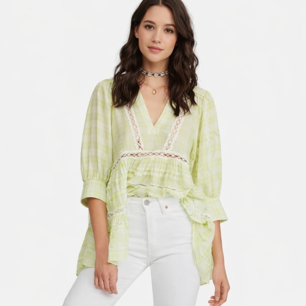 Free People Time's Up Tunic Green M